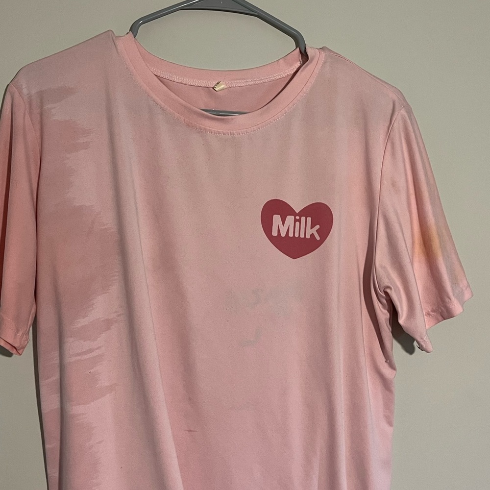 Baby Pink Milk Heart Shirt